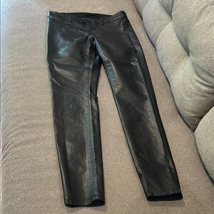 J Brand Black Leather Trousers